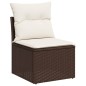 vidaXL 10-tlg. Garten-Sofagarnitur mit Kissen Braun Poly Rattan vidaXL 10-tlg. Garten-Sofagarnitur mit Kissen Braun Poly Rattan