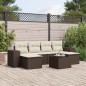 vidaXL 7-tlg. Garten-Sofagarnitur mit Kissen Braun Poly Rattan vidaXL 7-tlg. Garten-Sofagarnitur mit Kissen Braun Poly Rattan