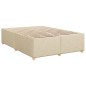 vidaXL Boxspringbett mit Matratze Creme 160x200 cm Stoff vidaXL Boxspringbett mit Matratze Creme 160x200 cm Stoff