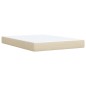 vidaXL Boxspringbett mit Matratze Creme 160x200 cm Stoff vidaXL Boxspringbett mit Matratze Creme 160x200 cm Stoff