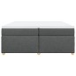 vidaXL Boxspringbett mit Matratze Dunkelgrau 200x200 cm Stoff vidaXL Boxspringbett mit Matratze Dunkelgrau 200x200 cm Stoff
