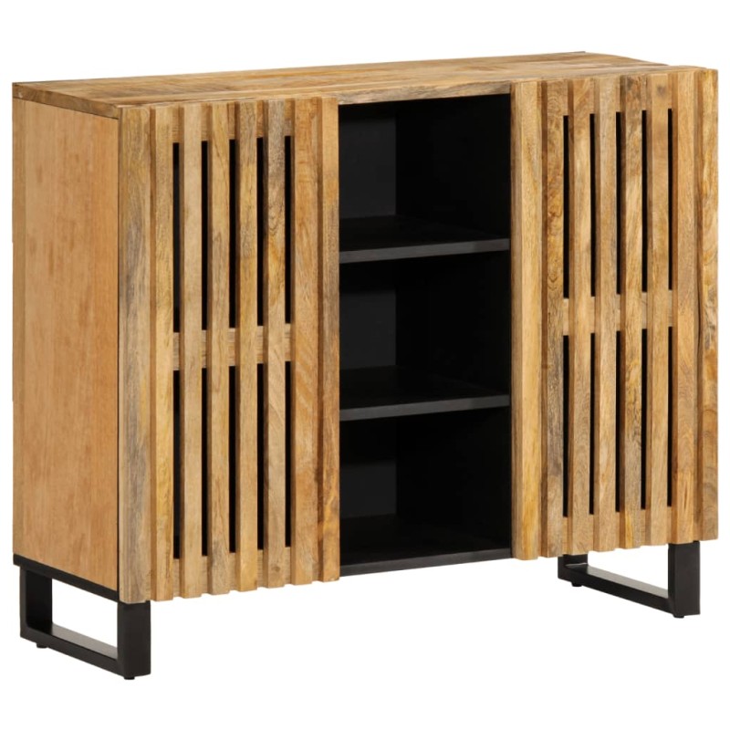 vidaXL Sideboard 90x34x75 cm Raues Massivholz Mango vidaXL Sideboard 90x34x75 cm Raues Massivholz Mango