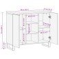 vidaXL Sideboard 90x34x75 cm Raues Massivholz Mango vidaXL Sideboard 90x34x75 cm Raues Massivholz Mango