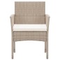 vidaXL Gartensessel mit Sitzkissen 2 Stk. Beige Poly Rattan vidaXL Gartensessel mit Sitzkissen 2 Stk. Beige Poly Rattan