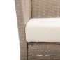 vidaXL Gartensessel mit Sitzkissen 2 Stk. Beige Poly Rattan vidaXL Gartensessel mit Sitzkissen 2 Stk. Beige Poly Rattan