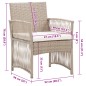 vidaXL Gartensessel mit Sitzkissen 2 Stk. Beige Poly Rattan vidaXL Gartensessel mit Sitzkissen 2 Stk. Beige Poly Rattan