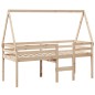 vidaXL Hochbett mit Dach 90x200 cm Massivholz Kiefer vidaXL Hochbett mit Dach 90x200 cm Massivholz Kiefer