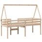 vidaXL Hochbett mit Dach 90x200 cm Massivholz Kiefer vidaXL Hochbett mit Dach 90x200 cm Massivholz Kiefer