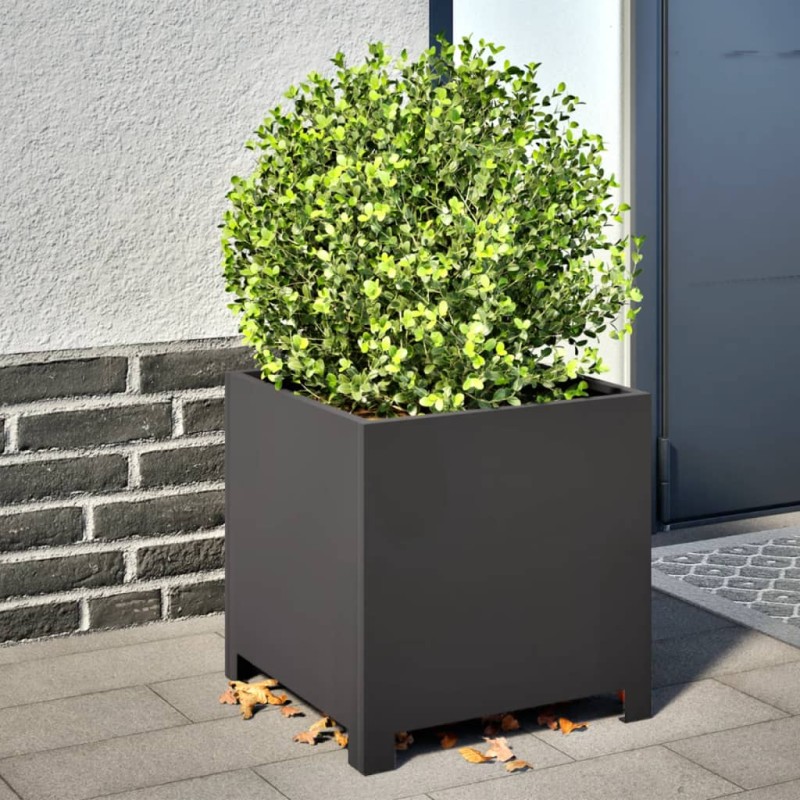 vidaXL Pflanzkübel 2 Stk. Schwarz 40x40x40 cm Stahl vidaXL Pflanzkübel 2 Stk. Schwarz 40x40x40 cm Stahl