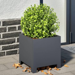 vidaXL Pflanzkübel 2 Stk. Anthrazit 30x30x30 Stahl