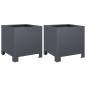 vidaXL Pflanzkübel 2 Stk. Anthrazit 30x30x30 Stahl vidaXL Pflanzkübel 2 Stk. Anthrazit 30x30x30 Stahl