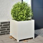 vidaXL Pflanzkübel Weiß 50x50x50 cm Stahl vidaXL Pflanzkübel Weiß 50x50x50 cm Stahl