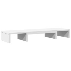 vidaXL Monitorständer Verstellbar Weiß 80x24x10,5 cm Holzwerkstoff
