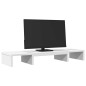 vidaXL Monitorständer Verstellbar Weiß 80x24x10,5 cm Holzwerkstoff vidaXL Monitorständer Verstellbar Weiß 80x24x10,5 cm Holzwerkstoff