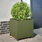 vidaXL Pflanzkübel Olivgrün 50x50x50 Stahl vidaXL Pflanzkübel Olivgrün 50x50x50 Stahl