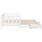 vidaXL Tagesbett Ausziehbar mit Schubladen ohne Matratze Weiß 90x200cm vidaXL Tagesbett Ausziehbar mit Schubladen ohne Matratze Weiß 90x200cm