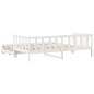 vidaXL Tagesbett Ausziehbar mit Schubladen ohne Matratze Weiß 90x200cm vidaXL Tagesbett Ausziehbar mit Schubladen ohne Matratze Weiß 90x200cm