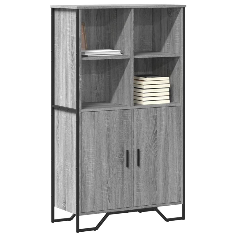 vidaXL Highboard Grau Sonoma 79,5x35,5x137,5 cm Holzwerkstoff vidaXL Highboard Grau Sonoma 79,5x35,5x137,5 cm Holzwerkstoff