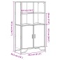 vidaXL Highboard Grau Sonoma 79,5x35,5x137,5 cm Holzwerkstoff vidaXL Highboard Grau Sonoma 79,5x35,5x137,5 cm Holzwerkstoff