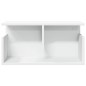 vidaXL Wandschrank 60x20x30 cm Weiß Holzwerkstoff
