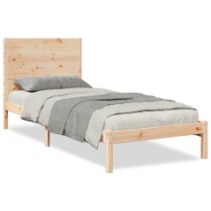 vidaXL Massivholzbett Extra Lang ohne Matratze 100x210 cm