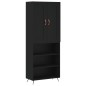 Highboard Schwarz 69,5x34x180 cm Holzwerkstoff Highboard Schwarz 69,5x34x180 cm Holzwerkstoff