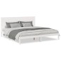 vidaXL Massivholzbett Extra Lang ohne Matratze Weiß 180x210 cm vidaXL Massivholzbett Extra Lang ohne Matratze Weiß 180x210 cm
