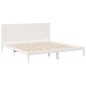 vidaXL Massivholzbett Extra Lang ohne Matratze Weiß 180x210 cm vidaXL Massivholzbett Extra Lang ohne Matratze Weiß 180x210 cm