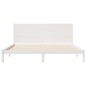 vidaXL Massivholzbett Extra Lang ohne Matratze Weiß 180x210 cm vidaXL Massivholzbett Extra Lang ohne Matratze Weiß 180x210 cm