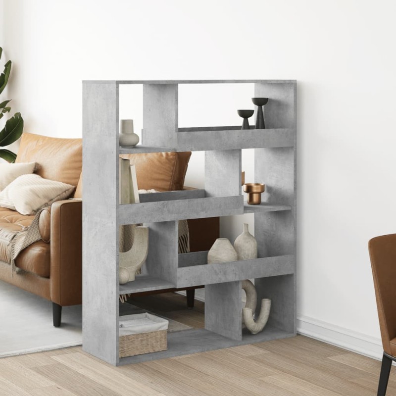 vidaXL Bücherregal Betongrau 100x33x125,5 cm Holzwerkstoff vidaXL Bücherregal Betongrau 100x33x125,5 cm Holzwerkstoff