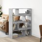 vidaXL Bücherregal Betongrau 100x33x125,5 cm Holzwerkstoff vidaXL Bücherregal Betongrau 100x33x125,5 cm Holzwerkstoff