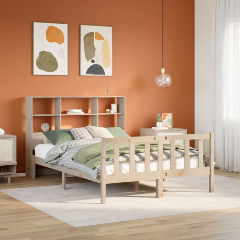 vidaXL Massivholzbett mit Regal ohne Matratze 160x200 cm Kiefernholz vidaXL Massivholzbett mit Regal ohne Matratze 160x200 cm Kiefernholz