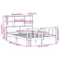 vidaXL Massivholzbett mit Regal ohne Matratze 160x200 cm Kiefernholz vidaXL Massivholzbett mit Regal ohne Matratze 160x200 cm Kiefernholz
