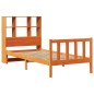 vidaXL Massivholzbett mit Regal ohne Matratze Wachsbraun 90x190 cm vidaXL Massivholzbett mit Regal ohne Matratze Wachsbraun 90x190 cm