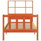 vidaXL Massivholzbett mit Regal ohne Matratze Wachsbraun 90x190 cm vidaXL Massivholzbett mit Regal ohne Matratze Wachsbraun 90x190 cm