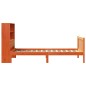 vidaXL Massivholzbett mit Regal ohne Matratze Wachsbraun 90x190 cm vidaXL Massivholzbett mit Regal ohne Matratze Wachsbraun 90x190 cm