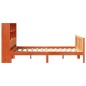 vidaXL Massivholzbett mit Regal ohne Matratze Wachsbraun 140x200 cm vidaXL Massivholzbett mit Regal ohne Matratze Wachsbraun 140x200 cm