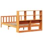 vidaXL Massivholzbett mit Regal ohne Matratze Wachsbraun 140x200 cm vidaXL Massivholzbett mit Regal ohne Matratze Wachsbraun 140x200 cm