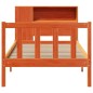 vidaXL Massivholzbett mit Regal ohne Matratze Wachsbraun 75x190 cm vidaXL Massivholzbett mit Regal ohne Matratze Wachsbraun 75x190 cm