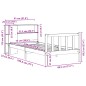vidaXL Massivholzbett mit Regal ohne Matratze Wachsbraun 75x190 cm vidaXL Massivholzbett mit Regal ohne Matratze Wachsbraun 75x190 cm