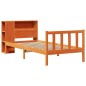 vidaXL Massivholzbett mit Regal ohne Matratze Wachsbraun 90x200 cm vidaXL Massivholzbett mit Regal ohne Matratze Wachsbraun 90x200 cm
