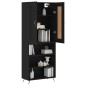 Highboard Schwarz 69,5x34x180 cm Holzwerkstoff Highboard Schwarz 69,5x34x180 cm Holzwerkstoff