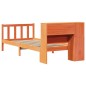 vidaXL Massivholzbett mit Regal ohne Matratze Wachsbraun 90x200 cm vidaXL Massivholzbett mit Regal ohne Matratze Wachsbraun 90x200 cm