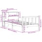 vidaXL Massivholzbett mit Regal ohne Matratze Wachsbraun 90x200 cm vidaXL Massivholzbett mit Regal ohne Matratze Wachsbraun 90x200 cm
