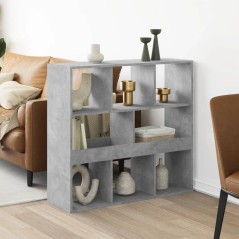 vidaXL Raumteiler Betongrau 100x33x94,5 cm Holzwerkstoff