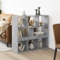 vidaXL Raumteiler Betongrau 100x33x94,5 cm Holzwerkstoff