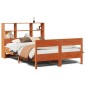 vidaXL Massivholzbett mit Regal ohne Matratze Wachsbraun 160x200 cm vidaXL Massivholzbett mit Regal ohne Matratze Wachsbraun 160x200 cm