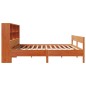 vidaXL Massivholzbett mit Regal ohne Matratze Wachsbraun 160x200 cm vidaXL Massivholzbett mit Regal ohne Matratze Wachsbraun 160x200 cm