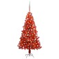Künstlicher Weihnachtsbaum mit LEDs & Kugeln Rot 150 cm PVC Künstlicher Weihnachtsbaum mit LEDs & Kugeln Rot 150 cm PVC