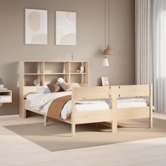 vidaXL Massivholzbett mit Regal ohne Matratze 160x200 cm Kiefer